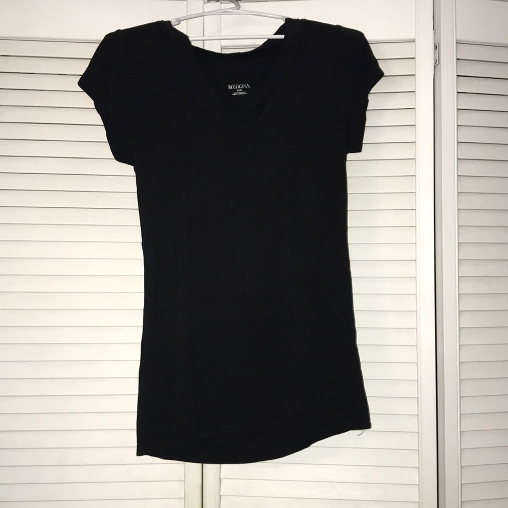 Women’s black v-neck